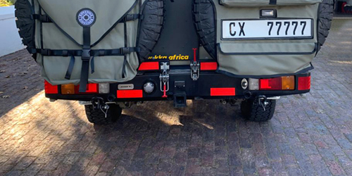 4x4 Land Cruiser spare wheel cover with storage bags